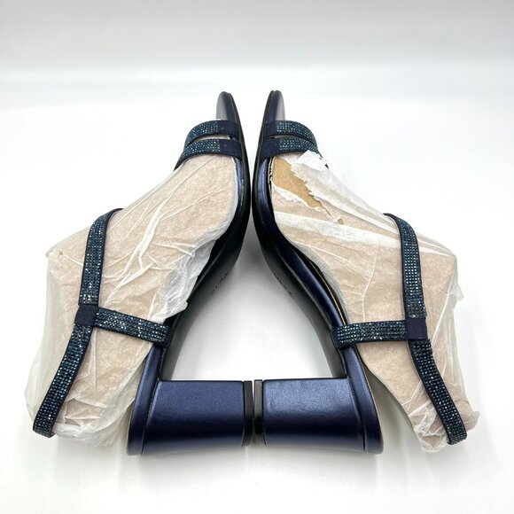 8.5W 8.5 WIDE WIDTH Naturalizer Vanessa 2 Jeweled Block Heels Sandals Shoes - Picture 7 of 12